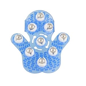Beautyko Bk0945-blue Metal Rolling Ball Massage Full Body Beauty Massager Glove