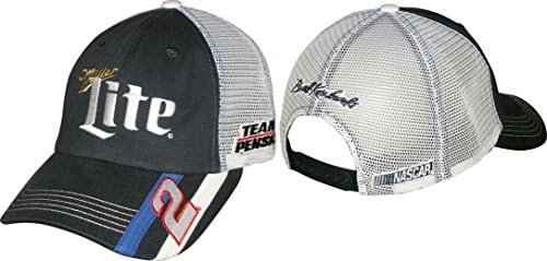 NASCAR Brad Keselowski #2 Miller Lite Racing Stripe Mesh Back Cap / Hat