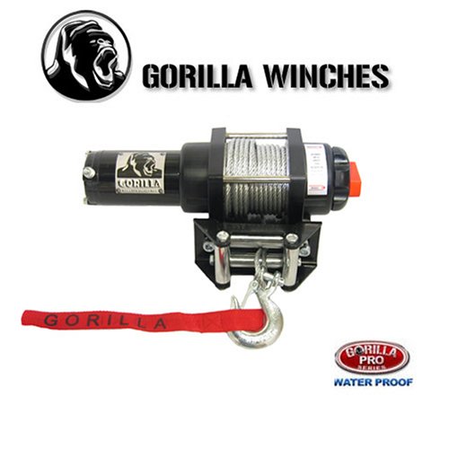 Tools: GORILLA ATV winch 3000LB Pro Series Waterproof includes roller fairlead and thumb switch controller KO