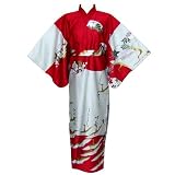Kimono robe - Thousand cranes - Red