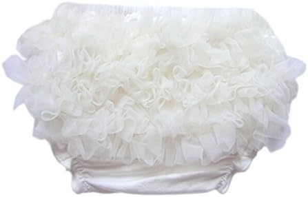 Baby Girl Chiffon Pettiskirt Ruffle Panties Briefs Bloomer Diaper Cover Beige M