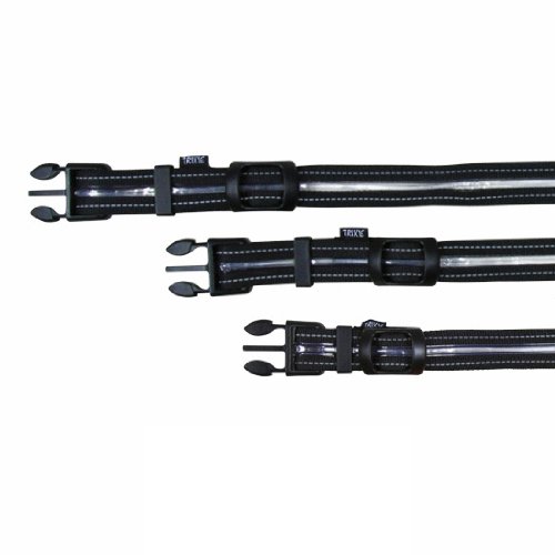 Hundehalsband LED, L-XL, 50-70 cm/25mm, schwarz