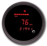 Cyberdyne C270E061N Red Digital Speedometer / Tachometer Combo - Black Bezel
