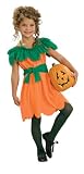 Child Large (Size 12-14, 8-10 Yrs) Neon Orange- Economy Cute Little Pumpkin Princess