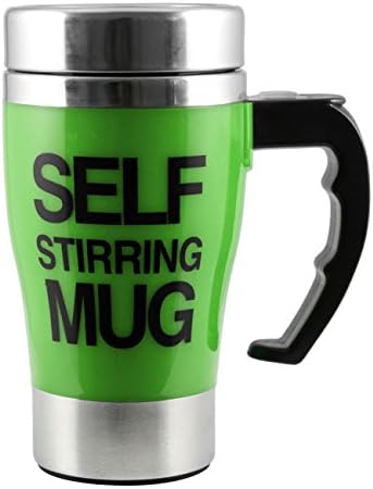 Coffee Mug Stainless Lazy Self Stirring Mug Auto Mixing Tea Coffee Cup Office Home Gift New Travel Mug (Green)