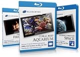 BluScenes Bundle - 3 Disc Set - Blu-ray Aquarium, Blu-ray Fireplace, and Blu-ray Space Disc