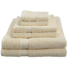 Pike Street 100-Percent Egyptian Cotton 725-Gram 6-Piece Towel Set, Cream