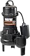 WAYNE RPP50 Cast Iron Sewage Pump With Piggy Back Tether Float Switch