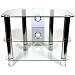 Strand Clearview 3 - 600 Glass TV Stand with Cable Management for LCD TVs of up to 32" with 3 toughened glass shelves