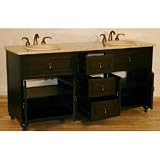 Demetria (double) 72-Inch Traditional Espresso Bathroom Vanity