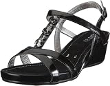 ara Sirmione 34165-01, Damen, Sandalen/Fashion-Sandalen, Schwarz (schwarz), EU 39 1/3 (UK 6)