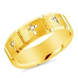 14K Yellow Gold 6mm Comfort fit Men's Wedding Band