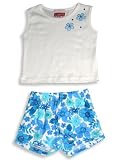 Rubbies - Toddler Girls 2-Piece Short Set, White, Blue
