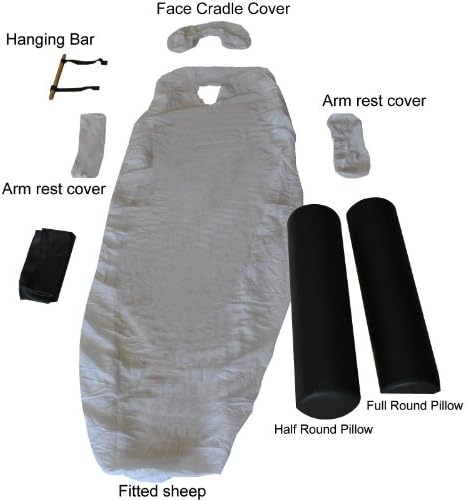 New 84"L 3 Fold Massage Table Portable Facial Bed W/Sheet+Cradle Cover+2 Bolster