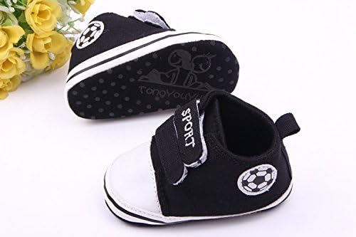 Ittar New Baby Toddler Newborn Prewalker Canvas Sneaker Sandal Crib Shoes Size 13(12-18M) Black