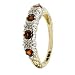 9ct Gold Ladies 203202/000/305 Diamond & Garnet Stone Set 1/2 Eternity Ring