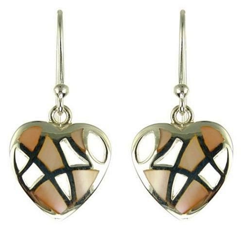 Ladies' Mother of Pearl Drop Earrings, Silver, Model LB/ES16049S1P