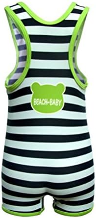 Little Hand Little Boys' Black White Strip Frog One Piece Swimsuit swimwear 1-6Y