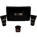 VERSACE CRYSTAL NOIR by Gianni Versace Gift Set for WOMEN: EDT .17 OZ MINI & BODY LOTION .8 OZ & SHOWER GEL .8 OZ