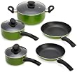 Ecolution Elements Eco-Friendly 8 Piece Cookware Set, Green