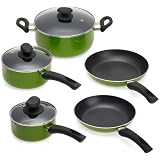 Ecolution Elements Eco-Friendly 8 Piece Cookware Set, Green