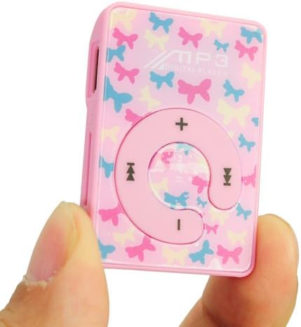 Mini Multicolor Music Mp3 Player with TF Card Plug(Support 8GB Max)/Clip/USB Interface/3.5mm Plug-Pink
