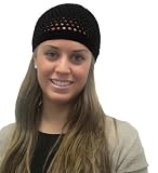 Black Womens Woven Beanie Kufi Hat