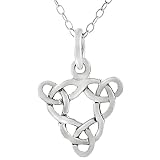 Sterling Silver Celtic Triple Trinity Knot Neckalce