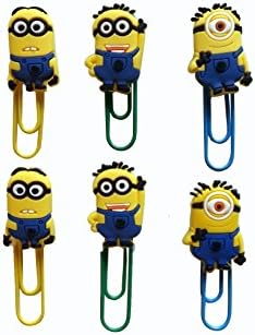 Abseco 6 Pcs Despicable me Bookmark Paperclips