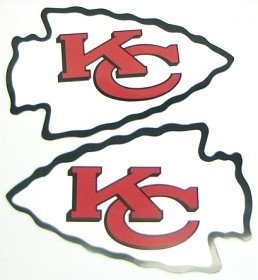Kansas City Chiefs 12'' Car Magnet (Set Of 2)