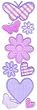 Martha Stewart Crafts Stickers, Pastel Fabric Butterfly