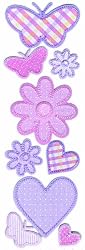 Martha Stewart Crafts Stickers, Pastel Fabric Butterfly