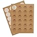 JAM PAPER Circle Label Sticker Seals - 1 2/3 Inch Diameter - Brown Kraft - 120 Round Labels/Pack