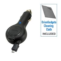 Retractable Car Charger for BlackBerry Bold 9650