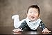 Baby Bandana Drool Bibs Organic 4 Pack for Boys and Girls with Snaps, Absorbent Soft Cotton for Teething Feeding Baby Shower Gift Scarf Bib (Black Grey Orange Stripe Unisex) From Lil Dandelion