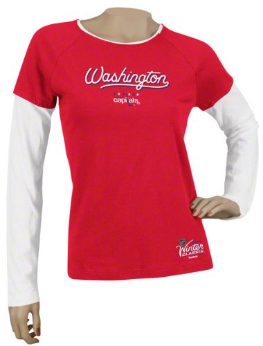 Washington Capitals Women's Red 2011 Winter Classic Write The Script Long Sleeve Tissue T-Shirt