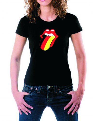 Deutschland T-SHIRT WM 2014 Fußball schwarz_girly Gr.L