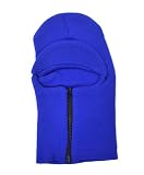 Womens Ladies Winter Skiing Zip-up Knit Face Mask Hat Visor Winter Wear for women (Royal Blue)