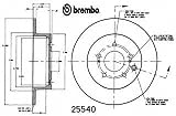 Brembo 25540 Rear Disc Brake Rotor