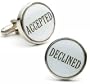 Decision Critical Accepted Declined Cufflinks Cuff Links