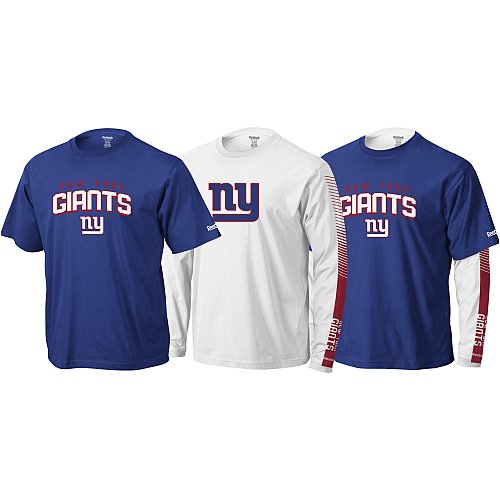 New York Giants Blue/White Gameday 3 in 1 Tee Combo
