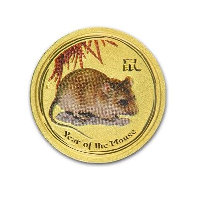 2008 Australian Lunar Series (II) 1/20th Troy Ounce [1.555 grams] Gold Coin (Year of the Mouse)