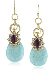 Anton Heunis Anthony and Cleopatra Turquoise and Amy Crystal Drop Earrings