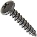 18-8 Stainless Steel Sheet Metal Screw, Black Oxide Finish, Pan Head, Phillips Drive, Type A, #10-12 Thread Size, 1