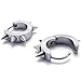 KONOV Stainless Steel Punk Cool Hip Hop Mens Awl Taper Huggie Hinged Hoop Earrings 2pcs