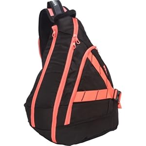 adidas Rydell Sling Backpack, Black/Red Zest, 20 x 14 x 8-Inch