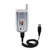 Coiled USB Cable for the Sanyo MM-8300 MM-9000 with Power Hot Sync and Charge capabilities - uses Gomadic TipExchange Technology