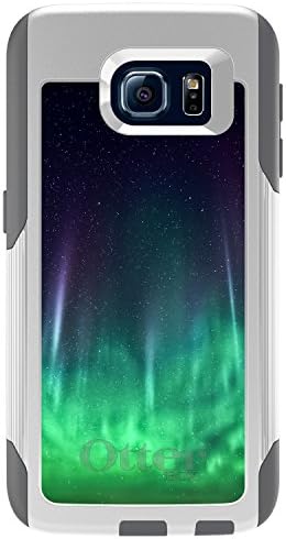 CUSTOM White OtterBox Commuter Series Case for Samsung Galaxy S6 - Aurora Borealis Northern Lights