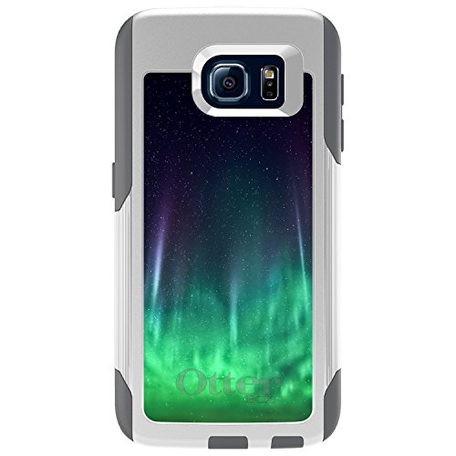 CUSTOM White OtterBox Commuter Series Case for Samsung Galaxy S6 - Aurora Borealis Northern Lights