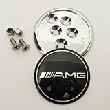 Mercedes Benz AMG Black Flat Trunk Rear Emblem Badge C CLK E Class